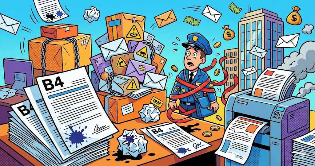 B4サイズ完全ガイド｜郵送コストの「罠」と印刷で失敗しないための実務知識